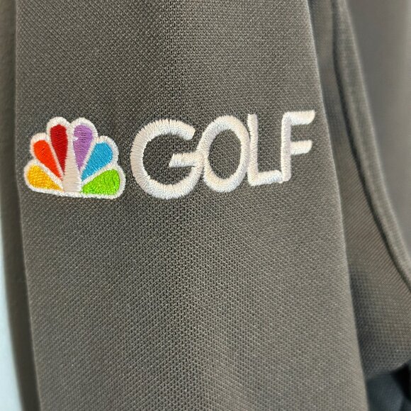 FJ FootJoy Dryjoys Golf Jacket NBC Logo 1/2 Zip Men's M Gray & Lt. Blue Jacket - Picture 4 of 9